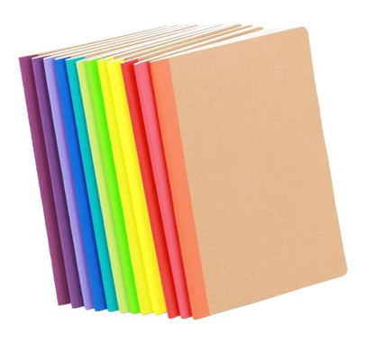 24 Pack A5 Kraft Notebooks, 60 Blank Pages Travel Journal Bulk, Soft Cover Notebooks for Women Girls Students, Making Plans Writing Memos Office School Supplies, 8.3 X 5.5 in - style: 24pack Blank page