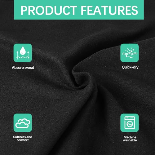 Gym sweat towels Quick-Dry Microfiber Sweat Rags for Face, Hands, & Body - Men & Women - A soft black handkerchief