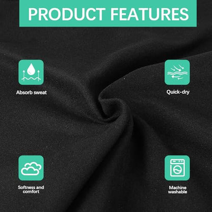 Gym sweat towels Quick-Dry Microfiber Sweat Rags for Face, Hands, & Body - Men & Women - A soft black handkerchief