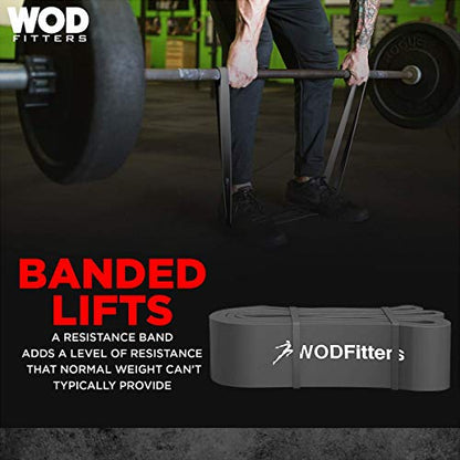 WODFitters Pro Series Pull-Up Assistance Bands – Premium Resistance Loop Bands for Assisted Pull Ups, Muscle Ups, Strength Training & Mobility – Durable Bands for Functional Fitness - color: #6 Grey