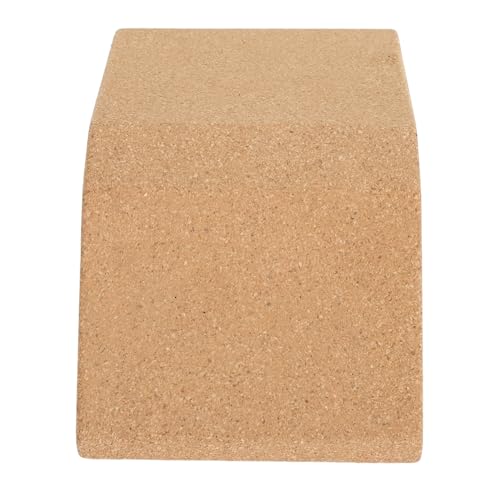 Squat Wedge Block, 23x12x6. 5cm Oak Calf Raise Block Cork Yoga Blocks Elevated Squat Wedge Compact and Portable for Weighted Training Fitness