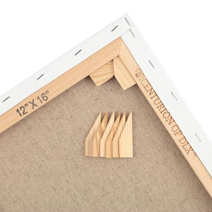 Centurion Deluxe Professional Oil Primed Linen Stretched Canvas, 11oz Linen, 5x7 - Box of 6, 0.67" Deep Canvases, Kiln-Dried Stretchers, Back Stapled, Premium Medium Weight Canvas for Oil Paintings - size: 5"x7"