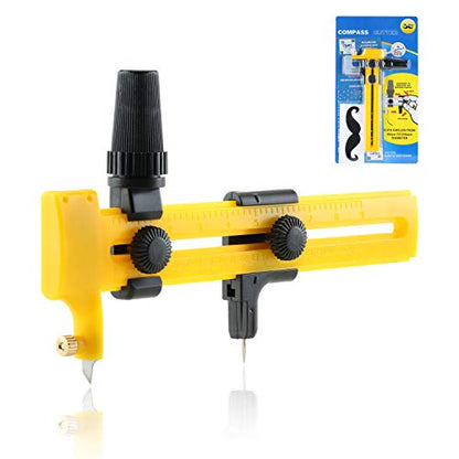 Mr. Pen- Compass Circle Cutter, 6.25In, for Paper Crafts and Fabric, Circular Compass Tool