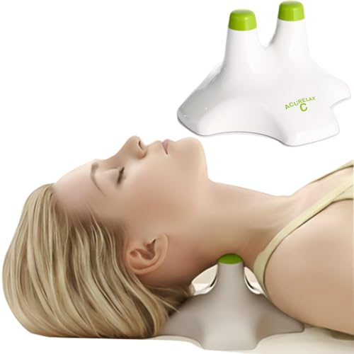 Neck & Shoulder Wellness Relaxation Pillow, Tension Reliever, Manual Pressure Massage Tool for Muscle Comfort & Everyday Relaxation, Non-Powered Massage Apparatus, Massage Ball – C