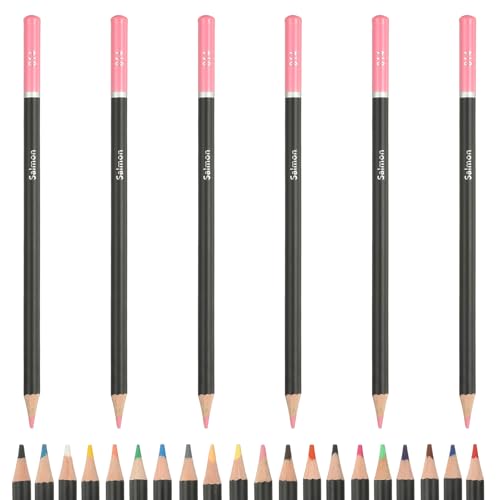 PATIKIL Colored Pencils, Light Pink Color Drawing Pencils with Oil-Based Cores Art Scrapbook Supplies for Adult Coloring Books Artists Beginners Drawing Sketching, 6 Pcs - color: Light Pink