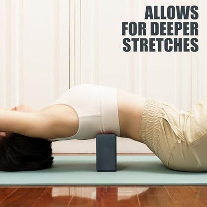 Septo 2 Pcs Yoga Blocks, 9x6x3 Inch Foam Blocks for Pilates - color: Grey