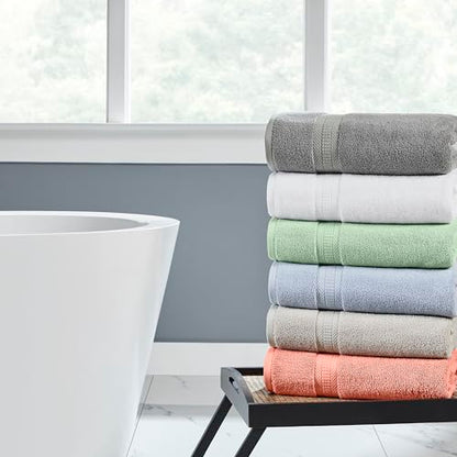 Modern Threads 6-Piece Rayon from Bamboo & Cotton Blend Towel Set - Ultra Soft & Absorbent, Taupe - color: Taupe