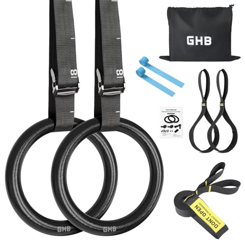 GHB Gymnastic Rings Gym Rings 1.1" Olympic Rings