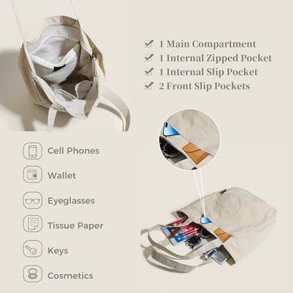 Barsine Tote Bag for Women Unisex Lightweight Nylon Totes Purses and Handbags Large Casual Shoulder Hobo for Travel Gym - color: White