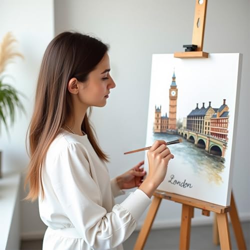 10 Pieces Paint Brush Set, Artist Series, Nylon Bristles with Round, Flat, Fan, Angle, Detail Brush, Suitable for Artists and Beginners for Acrylic Painting, Oil, Watercolor, Gouache(Brown) - color: Brown