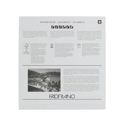 Fabriano 1264 Watercolor Pad, Bright White - size: 8 x 8