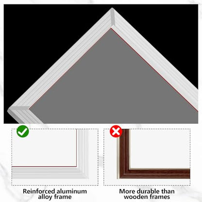 Zonon 8 Pieces 10x14 Inch Aluminum Silk Screen Printing Frames with 160 White Mesh White Polyester Screen and Red Glue Pre-Stretched Silk Frame for DIY T-Shirt Printing - size: 10 x 14 Inch