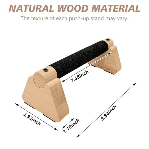 Parallettes Bars - Wooden Calisthenics Equipment for Handstand Training, Push Up Bars & Calisthenics Bar - Handstand Blocks and Pushup Handles for Men - size: 25cm