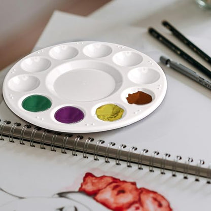20Pcs Paint Tray Palettes, Plastic Paint Pallets, Watercolor Palette | [Painting Tray for Painting Party][DIY Craft and Art Painting]