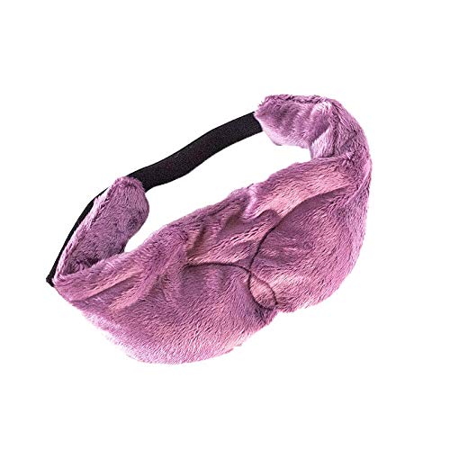 Cooling Eye Compress - Soft Blackout All Natural Aromatherapy for Tension Relaxation, Stress and Pain Relief - Wearable Tension Migraine & Headache Relief - Long Lasting Cooling Therapy - color: Mauve