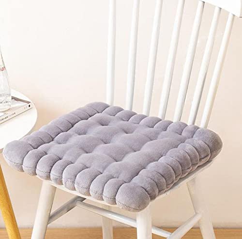 IXITON Biscuit Shaped Meditation Cushion seat Cushion Round Cookie Chair Pad Square Floor Pillow Cushion for Chair Living Room Balcony Office Sofa Yoga 16inch（40cm） (Square, Gray) - color: Gray, size: square
