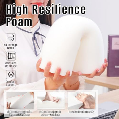 2 Pack Round Massage Table Bolster Pillow Pad, Bolster Pillow, Round Pillows, Suitable for Earthlite Massage Table (White, 7.8''x19.6'') - color: White, size: 7.8''x19.6''