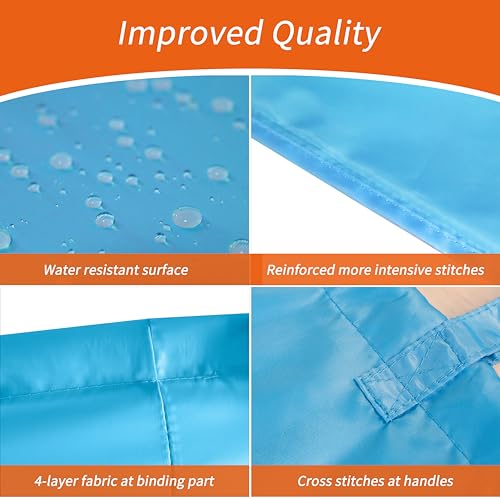 Polecasa Extra Heavy-Duty Laundry Bag with Handles, Gulf Blue, 28x36" - color: Gulf Blue, size: 28" x 36" | 1 Pack