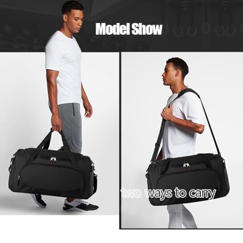 Uarition Gym Bag for Men & Women - 50L Large Duffle Bag for Travel, Black - color: Black