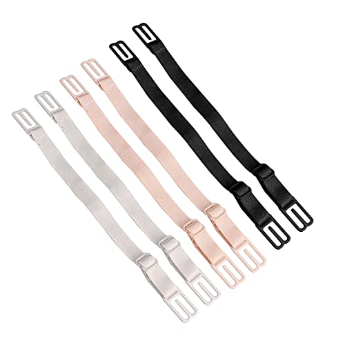 Women's Non-slip Elastic Bra Strap Holder Racer Back - Conceal Straps - color: Multicoloured-6pcs