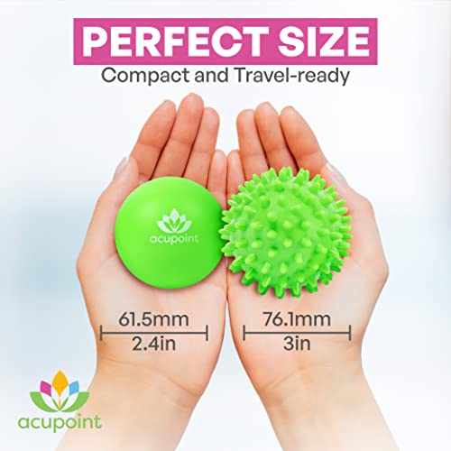 Acupoint Physical Massage Therapy Ball Set Blue with Physical Massage Therapy Lacrosse Ball Set Spiky