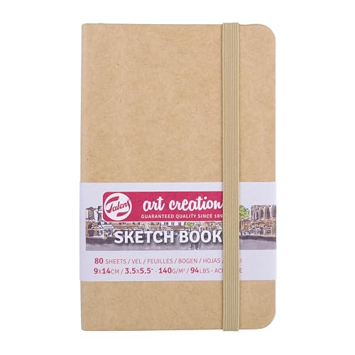 Talens Japan Talens Art Creation T9314-431M 452159 Art Creation Sketchbook, Drawing Notebook, 3.5 x 5.5 inches (9 x 14 cm), Kraft Paper - color: craft paper, size: 9×14cm