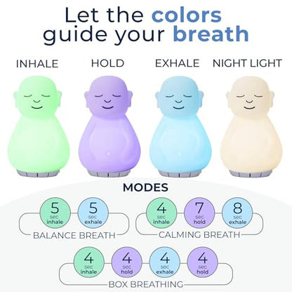 Mindsight 'Original Breathing Buddha' Guided Visual Meditation | 3 Modes to Slow Your Breathing & Calm Your Mind | Stress & Anxiety Relief | Wellness Gift | Adults, Kids, Classrooms | USB Rechargeable - size: Buddha (Sound)