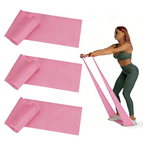 Resistance Bands Long Non-Latex Elastic Stretch Bands Work Out Band for Working Out Women or Men, Exercise Bands Set Yoga, Pilates, Gym, - color: Pink-10/15lb, size: 5ft/6.5ft