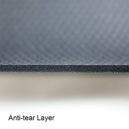 RevTime Extra Large Exercise Mat 6 x 6 feet (72" x 72" x 1/4"+) 7 mm Thick & High Density Mat for Home Cardio and Yoga Workouts, Durable Gym Mat, Black