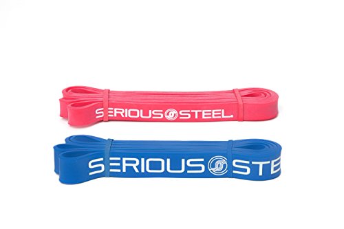 Serious Steel 41" Assisted Pull-up Band, Heavy Duty Resistance Band Sets, Stretching, Powerlifting, Resistance Training and Pull Up Assistance Bands - color: 2-Band Set (#2 #3)
