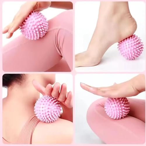 Massage Ball - Spiky for Deep Tissue Back Massage, Foot Massager, Plantar Fasciitis & All Over Body Deep Tissue Muscle Therapy，Foot Massage Ball