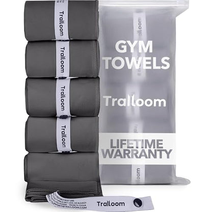 Trailoom Microfiber Gym Towels, Quick Dry, Highly Absorbing, Odor-Free - color: Dark Gray