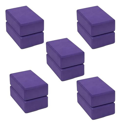 3in Foam Bulk Yoga Blocks, 10 Pack - color: Purple