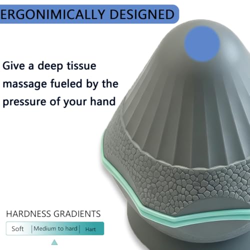 2Pcs Trigger Point Massage Tool, Massager Ball for Psoas Myofascial Release | Deep Tissue Muscle Knots Relief, Physical Therapy, Foot Plantar Fasciitis Pain Recovery, Manual Pressure with Suction Cup
