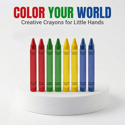 Rosmonde Crayons Bulk, 500 Sets of 2 Pack (1000 Count), 2 Bright Colors | Individually Wrapped Bulk Crayons, Non-Toxic Coloring Supplies For Classroom Essentials Party Favors, Restaurants & Parties