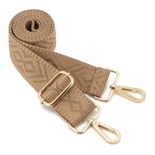 ZOOEASS Wide Shoulder Strap (Solid),Adjustable Replacement Belt Crossbody Canvas Bag Handbag - color: Jx2khaki
