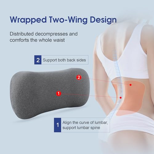 COMFYTHERA 통증 완화를 위한 경추 목 베개, 뻣뻣한 목 통증 완화를 위한 작은 목 롤 베개 메모리 폼, 목 지지 베개, 침대 베개용 여행용 볼스터 베개