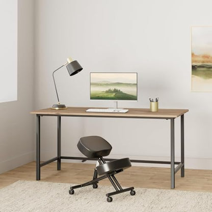 Ergonomic Kneeling Chair, Meditation Chair with Height Adjustable and Cushion for Home and Office, Posture Office Stool with an Angled Seat and Casters - size: Height Adjustable - Pneumatic