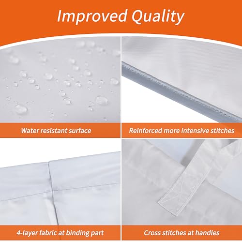 Polecasa 2 Pack Extra Heavy Duty Laundry Bag with Handles, Silver, 28x36" - color: Silver, size: 28" x 36" | 2 Pack
