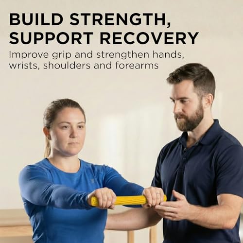 THERABAND FlexBar Resistance Bar, Extra Light, Wrist & Forearm, Yellow - color: Yellow