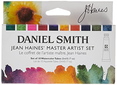 DANIEL SMITH Watercolor, 5ml tubes, Jean Haines Master Artist Set 10 Watercolor Tubes (total 10 pieces) 285610223, 0.17 Fl Oz (Pack of 10)