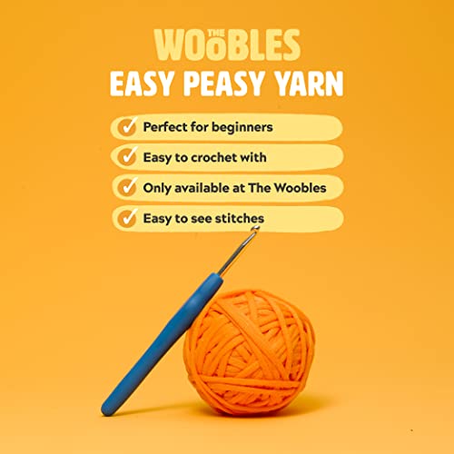 The Woobles Crochet Kit for Beginners (Kiki the Chick) | As seen on Shark Tank, Kit includes: Easy Peasy Yarn, pre-started piece, hook, safety eyes, stuffing, video tutorials - color: Kiki The Chick