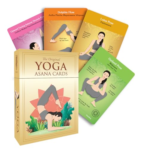 The Original Yoga Asana Cards - Workout Deck With Over 120 Poses - Sequencing Deck With Cues and Sanskrit Names for Beginners and Teachers - Unique Gift for Women or Any Yoga Lover