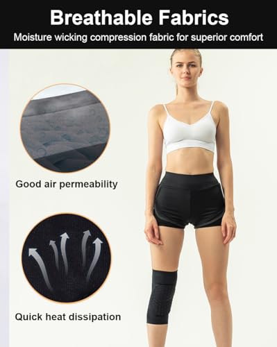 SUJAYU 2 Pack Knee Compression Sleeves Men Women, EVA Honeycomb Light Compression Leg Sleeves, Wrestling Knee Sleeve Volleyball Knee Sleeve Basketball knee Sleeve (Black, X-Small) - color: Black, size: X-Small