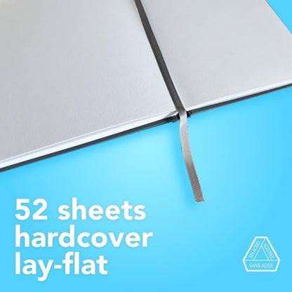 Canson Graduate Drawing Paper Hard Cover Art Journal, 8.5" x 11", 98 lb. (160gsm), Artist Paper for Pencil, Ink, Pen, and Marker Illustration, 52 Sheets/Sketch Book, Class Pack of 10, 520 Sheets Total - size: 8.5x11 (Pack of 10)