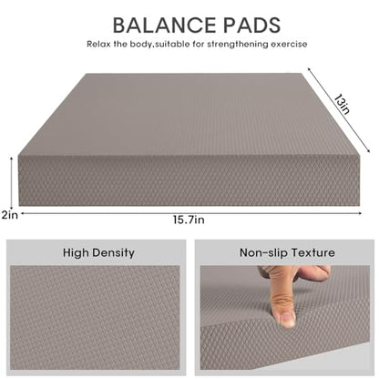 Exercise Balance Pad，Balance Foam Mat for Physical Therapy Equipment & Strength Stability Training, Slip Resistant Foam Mat for Yoga, Pilates, Meditation，Gardening knee pads - color: grey
