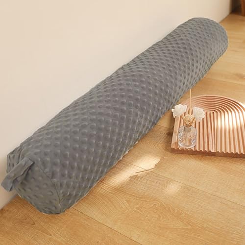 Long Body Pillow 59Inch Dark Grey Bolster Bed Cushion for Adults with Removable Cover Long Round Plush Bed Pillows for Bed Neck Leg Pain Relief Hugging Sleeping - color: Dark Grey, size: 59IN