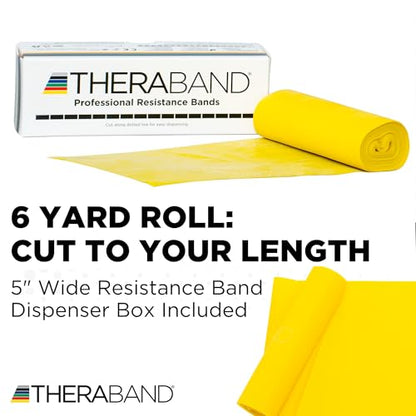 THERABAND Resistance Bands, Exercise Band, Physical Therapy, Rubber, Yellow - color: Yellow - Thin