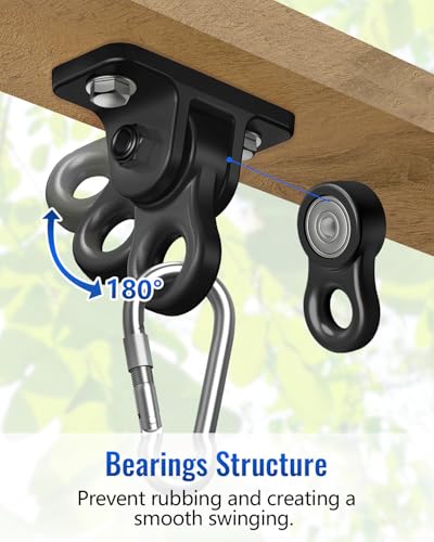 Heavy Duty Swing Hangers, Indoor-Outdoor Hooks, 2-Pack - color: 2 Pack Black