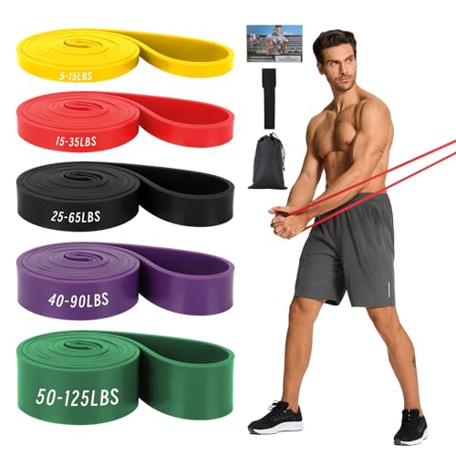 Non Latex Resistance Bands, Pull Up Assistance Bands, Exercise Bands Resistance, Workout Bands Resistance for Men and Women, Stretch Bands for Exercise, Physical Therapy, Fintness, Training